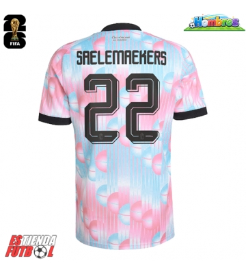Bélgica Alexis Saelemaekers #22 Segunda Equipación Mundial 2026 Manga Corta Bélgica Alexis Saelemaekers #22 Segunda Equipación Mundial 2026 Manga Corta
